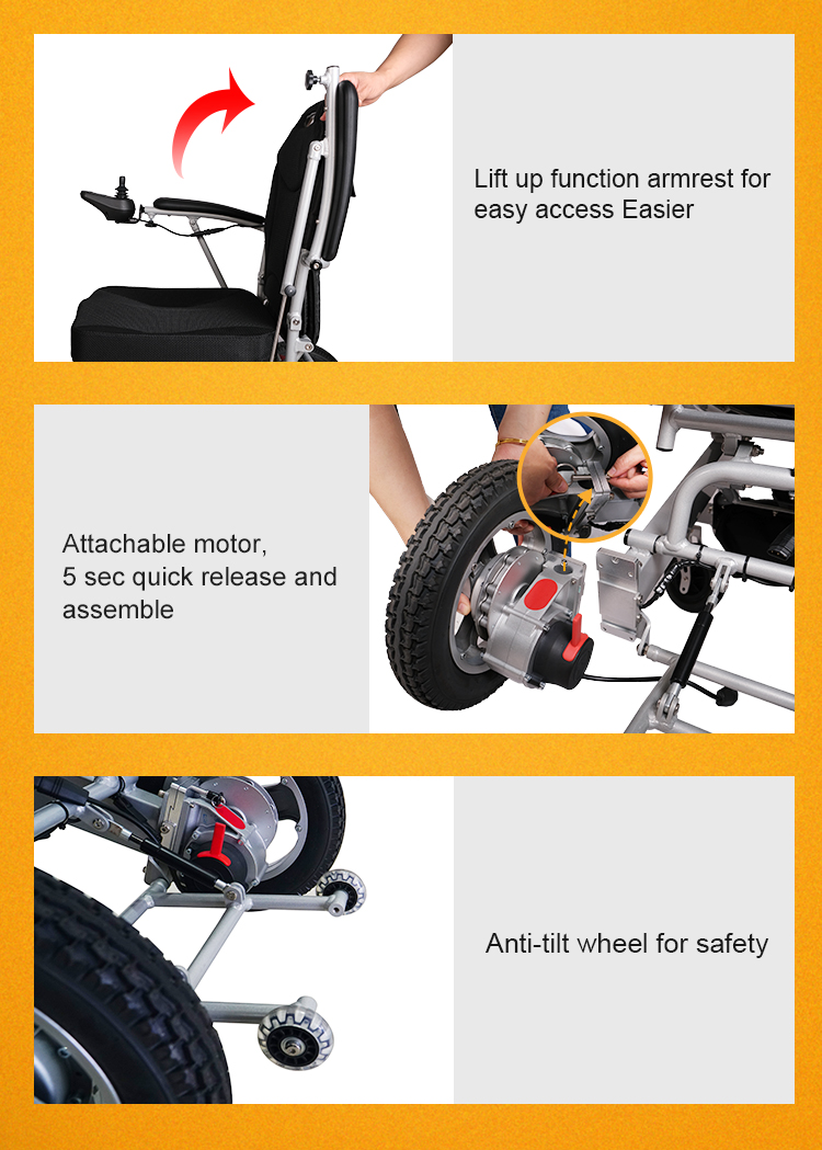 3. תמונה מפורטת המדגישה את המרכיבים הטכנולוגיים של כסא הגלגלים החשמלי